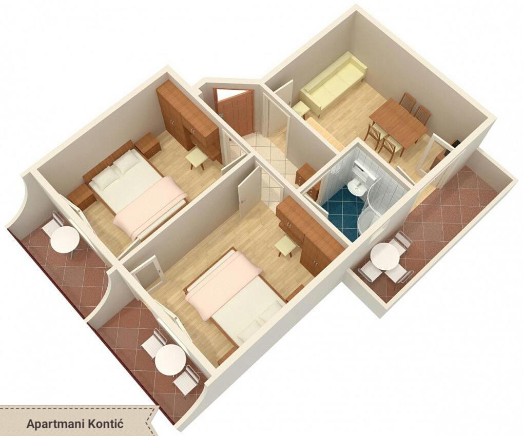 Apartmani Kontic 바스카보다 외부 사진