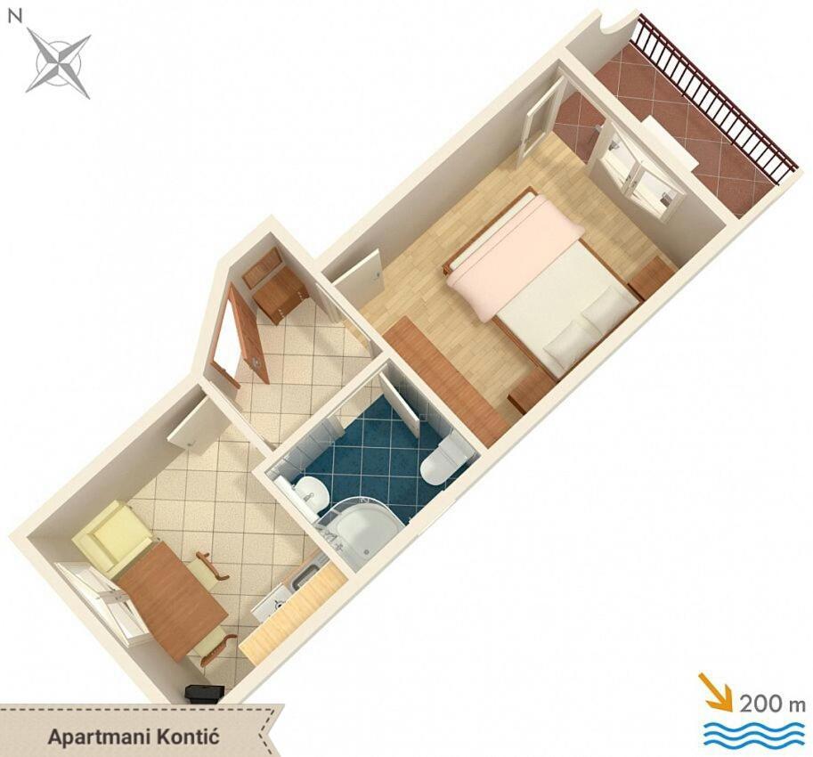 Apartmani Kontic 바스카보다 외부 사진